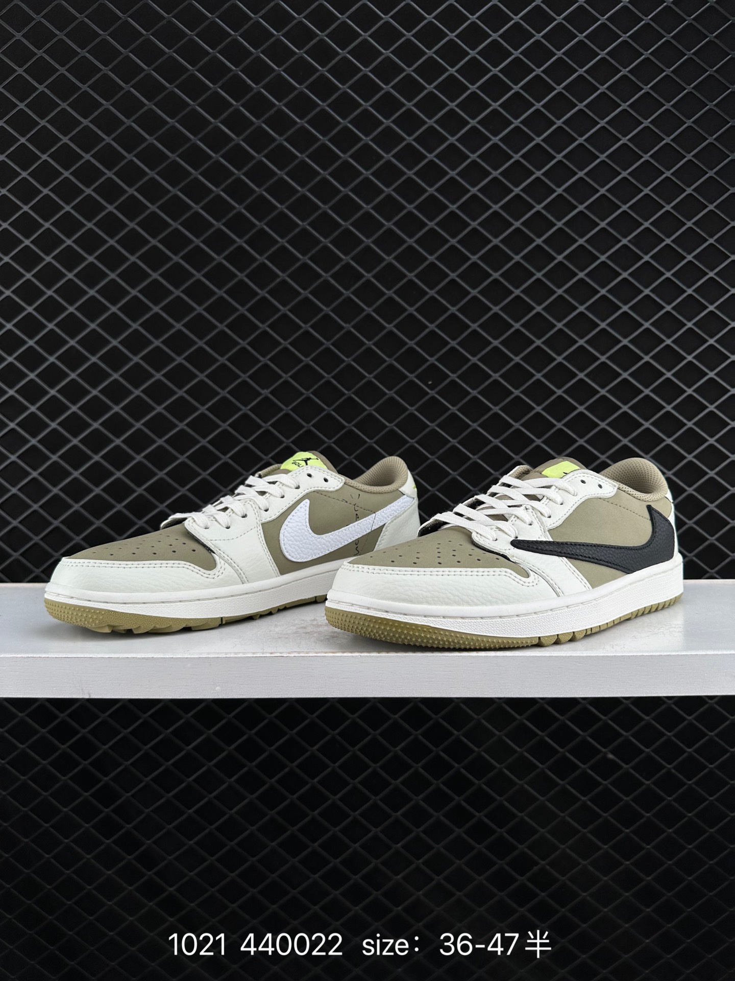 fragment design x Travis Scott x Nike Air Jordan 1 Low OG SP”Black/Green Toe“